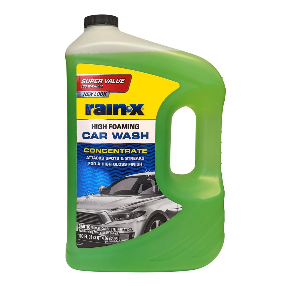 61SUMiBHhQL._AC_SL1200_.jpg Rain-X 620191 Car Wash – 100 fl oz. High-Foaming, Concentrated Formula for Greater Cleaning Action - Image 1