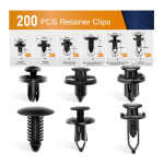 GOOACC Universal Plastic Fender Clips,200 Pcs Push Bumper Fastener Rivet Clips