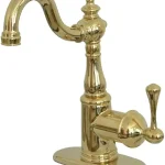 Kingston KS7492BL Single-Handle Bar Faucet, Polished Brass