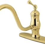 Kingston KS1572BLLS Heritage Single-Handle Kitchen Faucet, Polished Brass