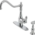 Kingston Brass GSY7701ACLBS American Classic Kitchen Faucet, Polished Chrome 10 x 9.5 x 12.19