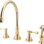 Kingston KS2792BLBS Widespread Kitchen Faucet, Polished Brass