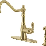 Kingston GSY7707ACLBS Single-Handle Kitchen Faucet, Brushed Brass