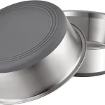 PEGGY11 Nonslip Stainless Steel Dog Cat Bowls, 2 US Cup Each, 2 Pack