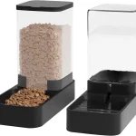Automatic Cat Feeder and Water Dispenser Set with Pet Food Bowl