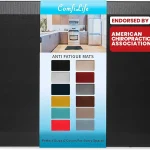 ComfiLife Anti Fatigue Floor Mat – 3/4 Inch Thick Kitchen Mats for Floor, Standing Desk Mat, Kitchen Rug – Comfort at Home, Office – Durable – Stain Resistant – Non-Slip Bottom (20" x 32", Black)