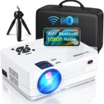Native 1080P Projector with WiFi 6 and Two-Way Bluetooth, Full HD Video Projector for Outdoor Movies, 300" Display Projector 4k Home Theater, Compatible with iOS/Android/PC/XBox/PS4/TV Stick/HDMI/USB