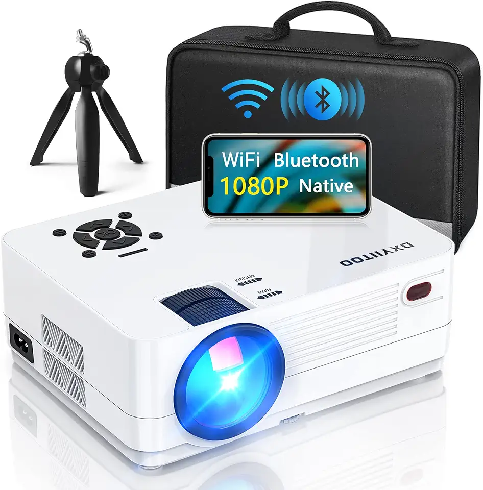 71S9Bc3OvJS._AC_UL960_FMwebp_QL65_.webp Native 1080P Projector with WiFi 6 and Two-Way Bluetooth, Full HD Video Projector for Outdoor Movies, 300" Display Projector 4k Home Theater, Compatible with iOS/Android/PC/XBox/PS4/TV Stick/HDMI/USB - Image 1