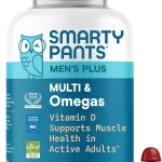 SmartyPants Men's Multivitamin Gummies with Omega 3 DHA/EPA, Methylfolate