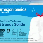 Amazon Basics Scented Trash Bags, Tall Kitchen Drawstring, Clean Scent, 13 Gallon, 200 Count, Pack of 1, Packaging May Vary