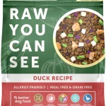 A Better Treat | Allergy Friendly Duck Dry Dog Food | Raw You Can See | No Chicken, Duck Only Animal Protein, No Meal Ingredients, Grain Free | Stomach Soothing Kibble + Freeze Dried Raw Dog Food