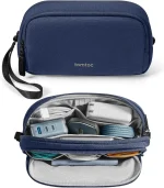 tomtoc Electronic Organizer Travel Case, Dual Compartment Tech Organization