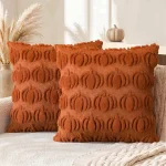 AVOIN colorlife Caramel Fall Pumpkin Throw Pillow Covers 18x18 Inch