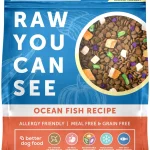 A Better Treat | Allergy Friendly Ocean Blend Dry Dog Food | Raw You Can See | No Chicken, No Grain, No Meal Ingredients | Fish Only Animal Protein |Stomach Soothing Kibble + Freeze Dried Raw Dog Food